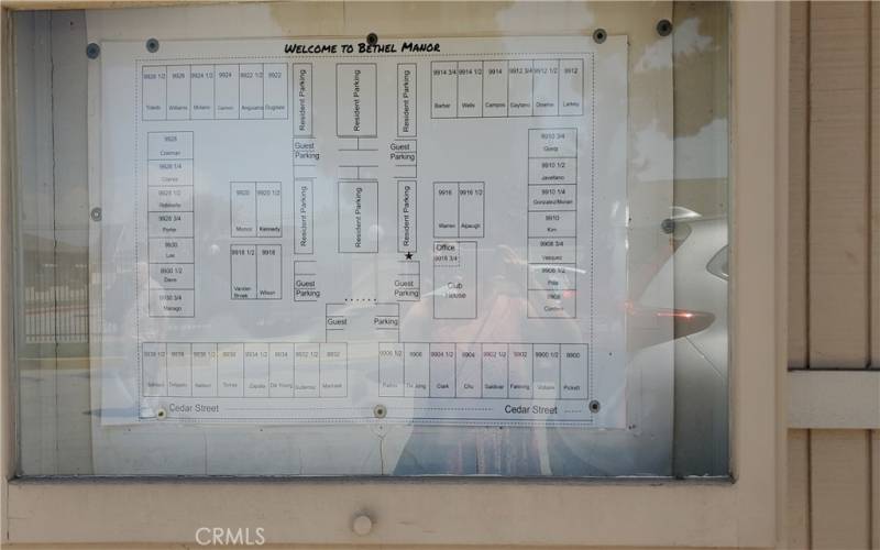 Map of Bethel Manor community