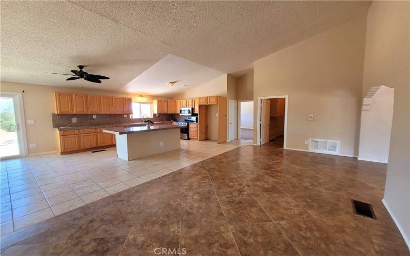 Dining room and kitchen