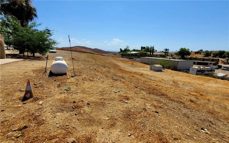 View of lower lot from South side of property looking East.