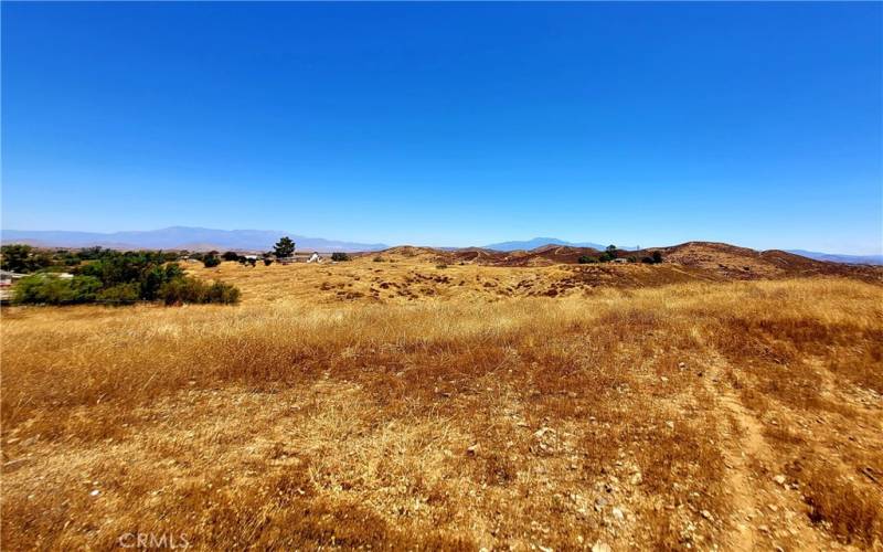 View East, from front of property.