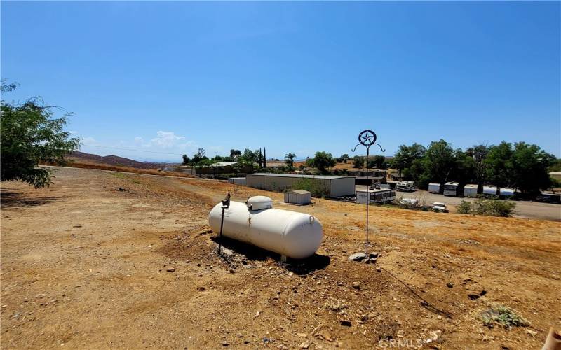 Propane and view of lower lot