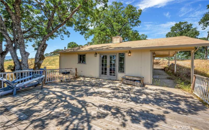 Large deck with sweeping valley views