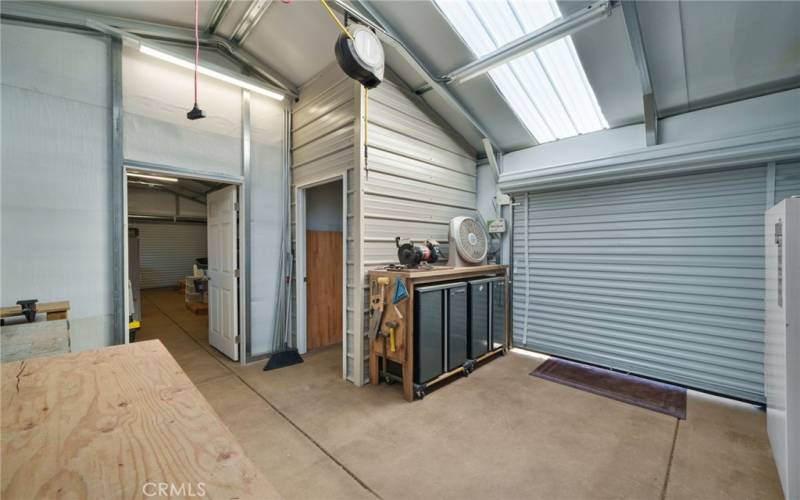 Roll up Door in Workshop in Barn