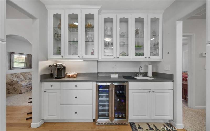 Kitchen Wet Bar and Beverage Refrigerator