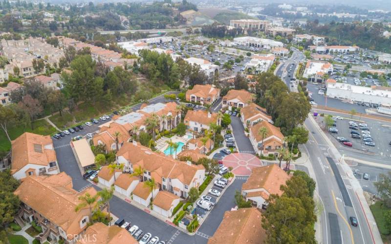 Aerial view of the community