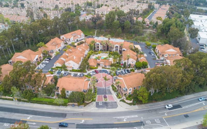 Aerial view of the community