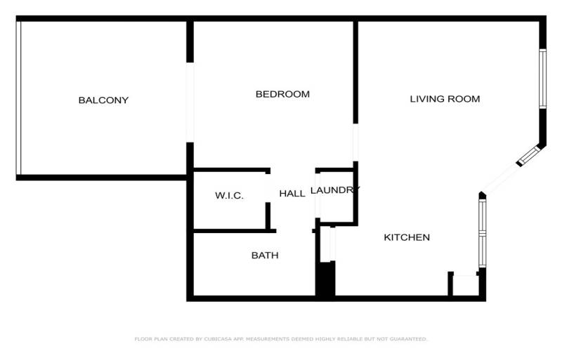 Floor plan showing the large deck area