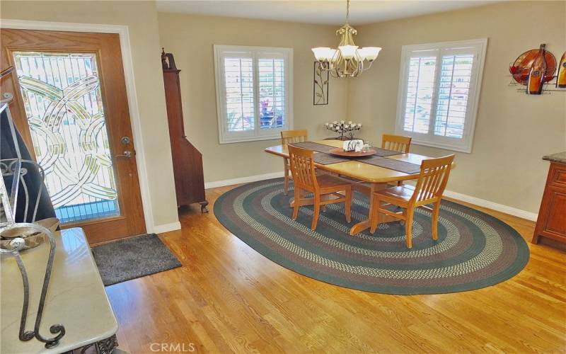 Another perspective of the exquisite dining room.