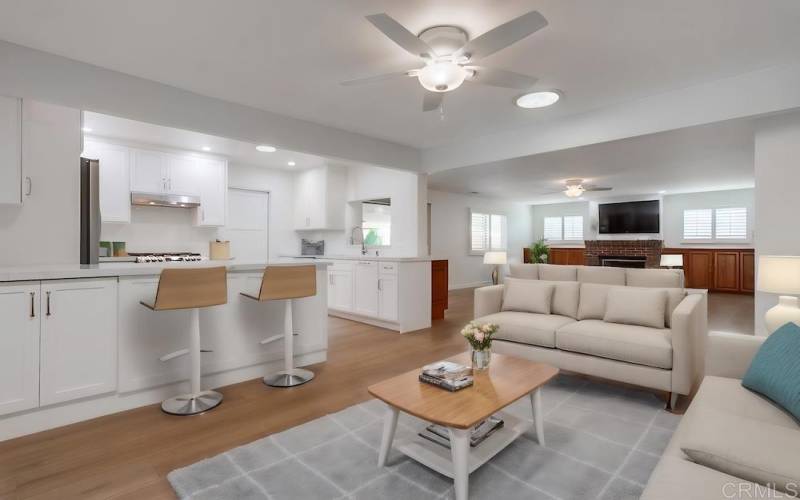 Kitchen Bar with Seating Area