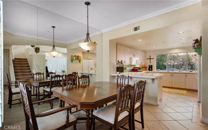 Dining area adjacent to kitchen