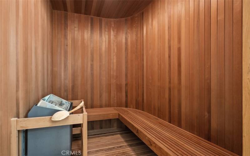 Dry sauna is ready for your use.