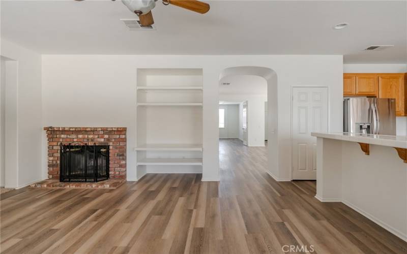 FAMILY ROOM- KITCHEN TO THE RIGHT