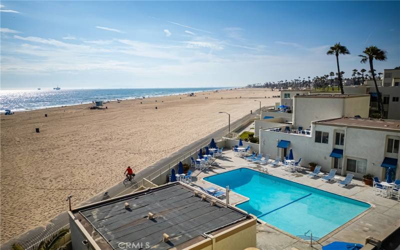 The Only Pool Located on the Boardwalk in Huntington Beach, California