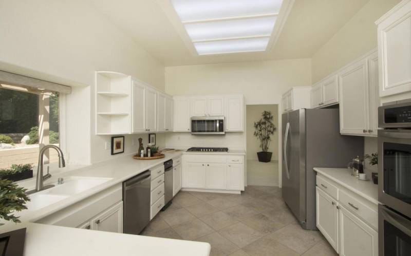 Kitchen Nook Opens to Backyard