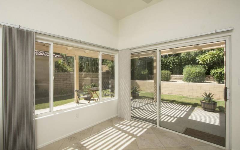 Kitchen Nook Opens to Backyard