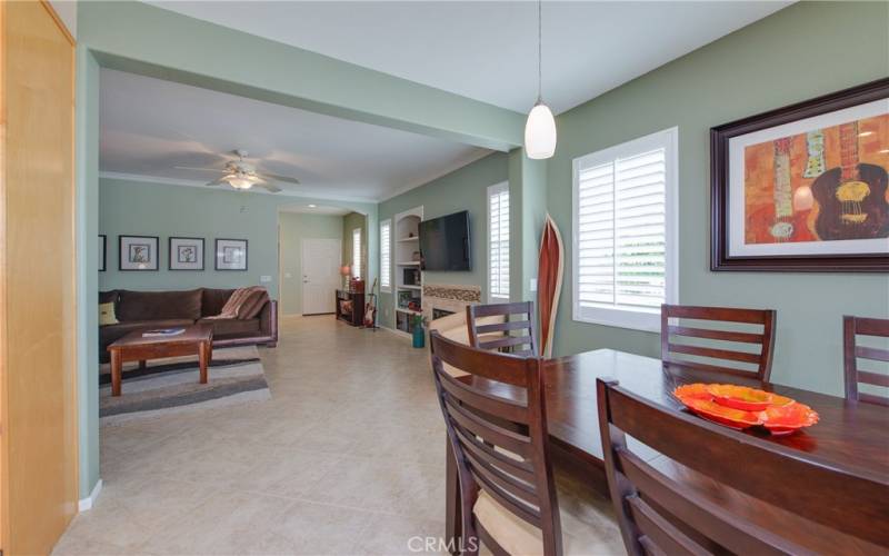 Dining area looking to the living room.