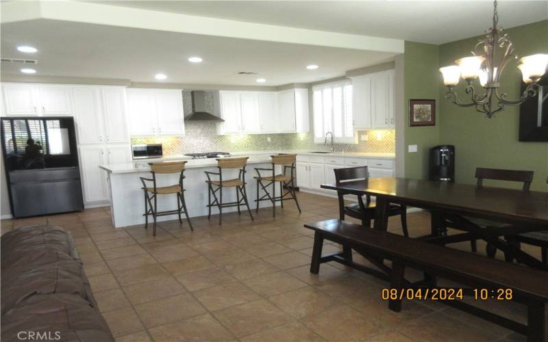 view of kitchen and dining area