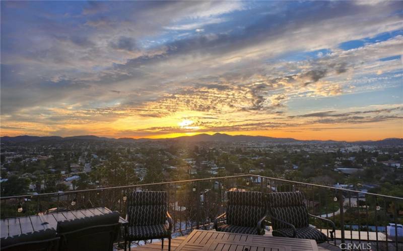 view from the patio balcony