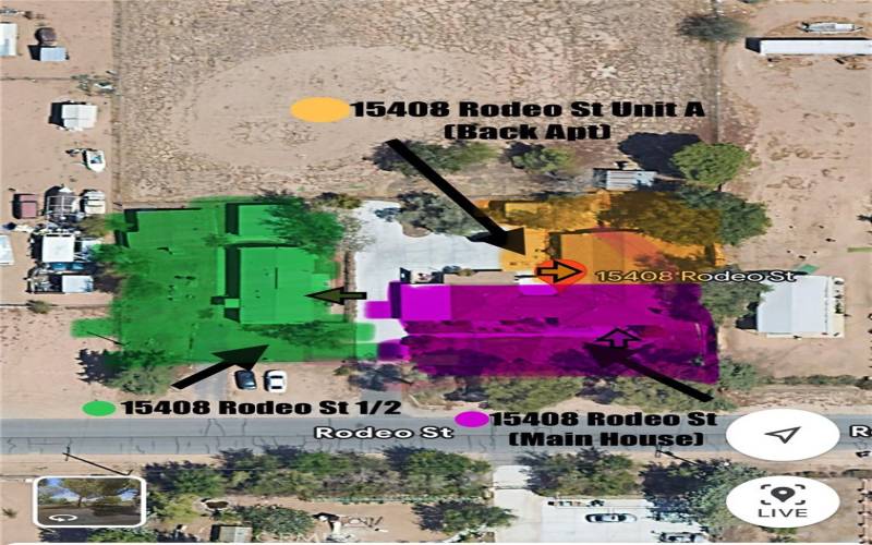 Layout for 3 units on property.