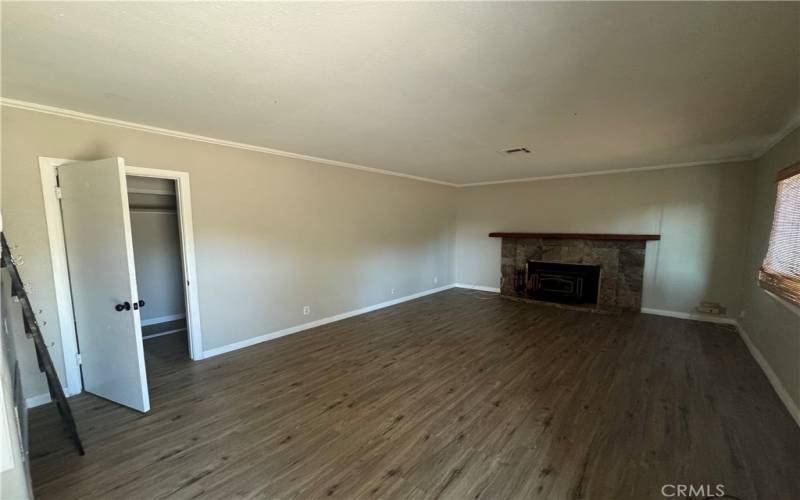 Fireplace in front living room