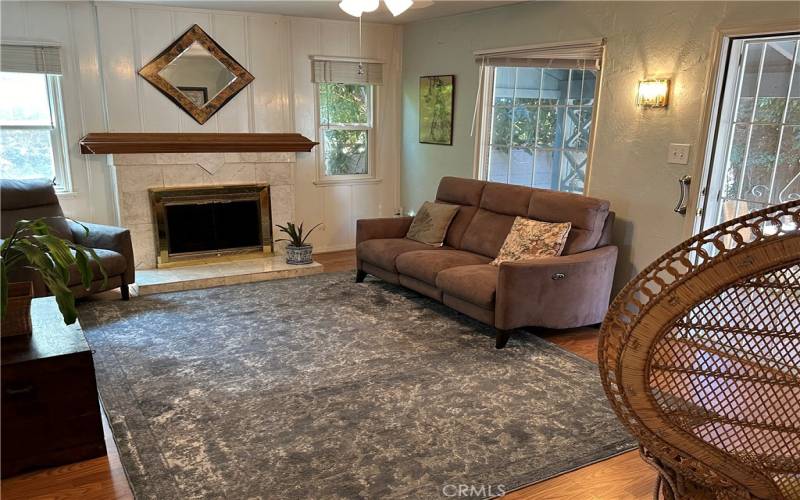 cosy living area off the kitchen and dining area