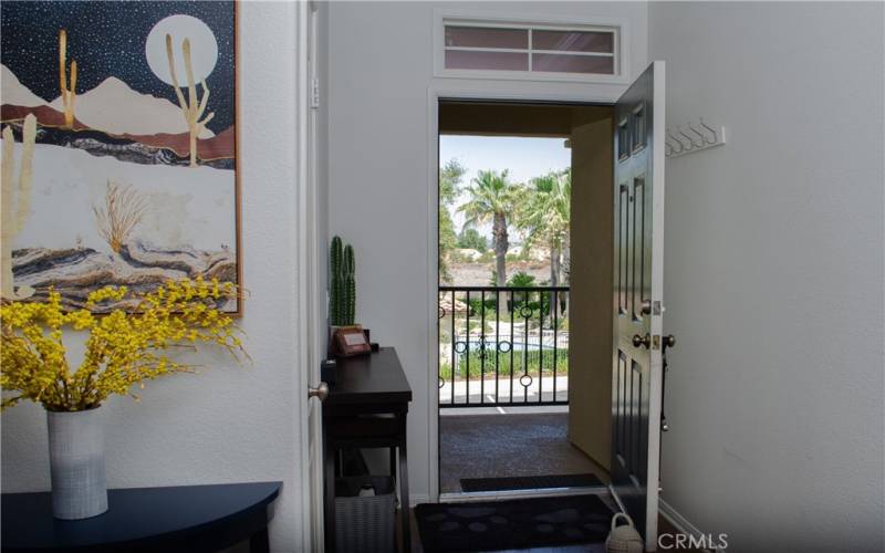 Entry / porch balcony with views to the pool