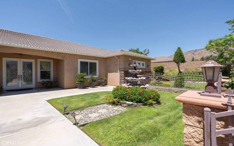 Gated and fenced entry area