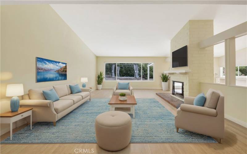 Virtually Staged Living Room