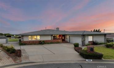 Front of House at Sunset.