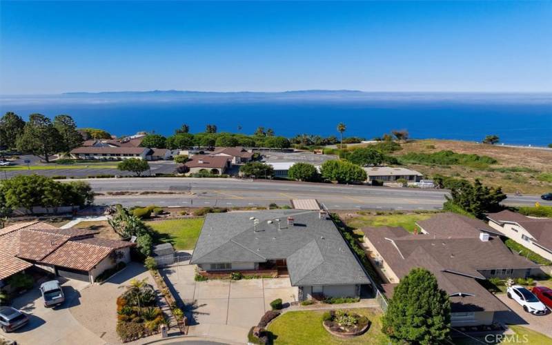 Drone of house, with ocean proximity views.