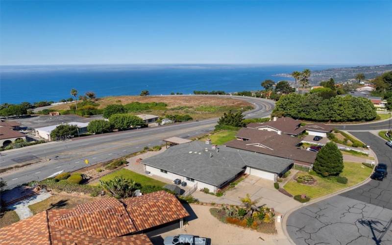 Drone of house, with ocean proximity views.