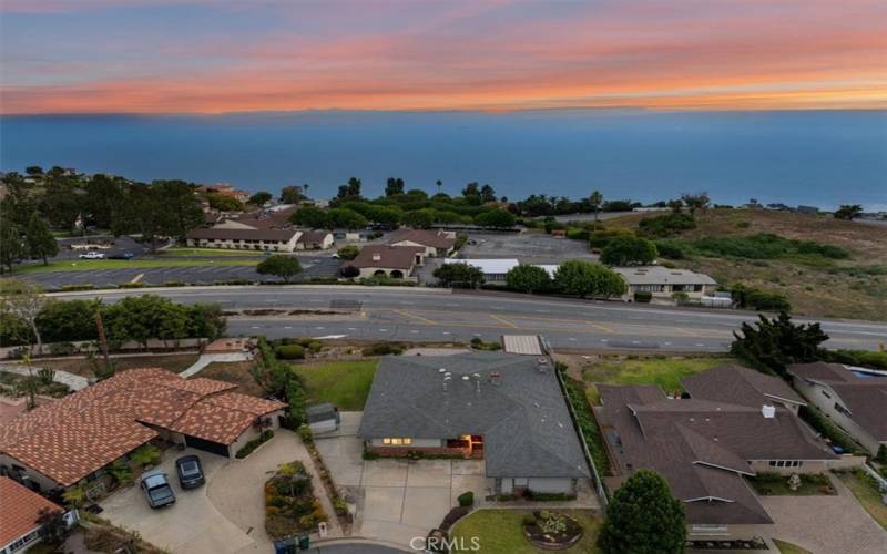 Front of Home - Aerial Drone Shot.