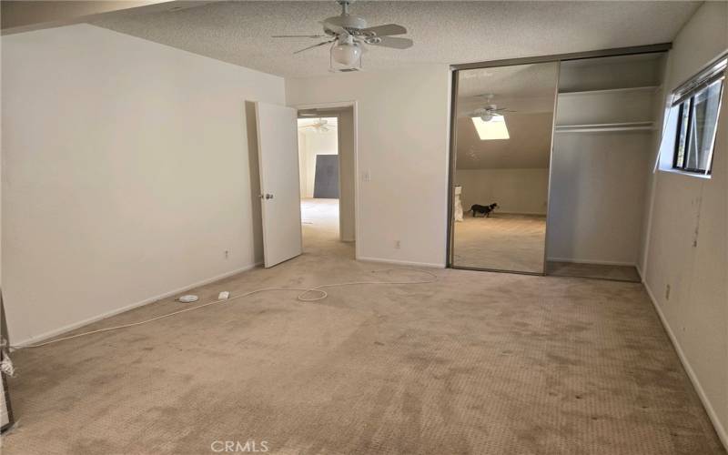 l large upstairs bedroom with walk in closet