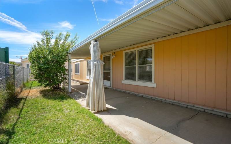 Large front patio