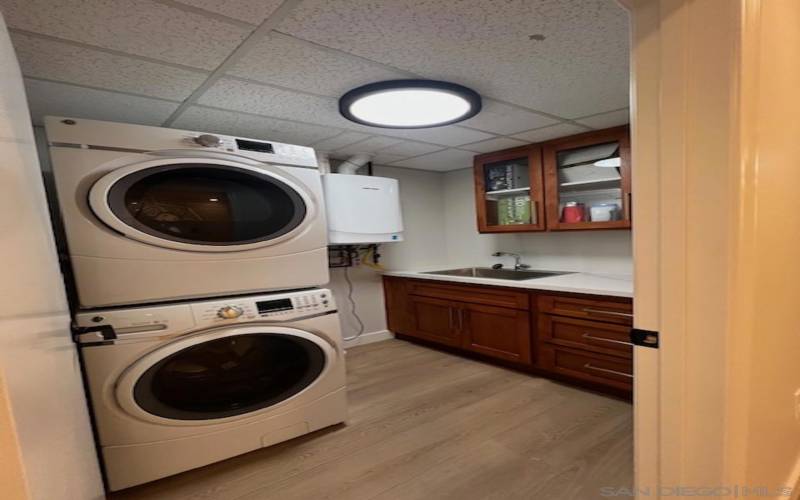 large laundry room on ground level