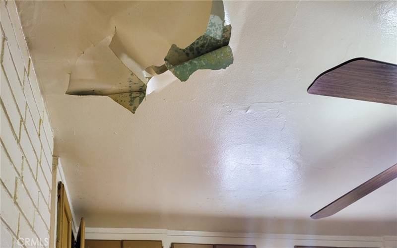 Ceiling damage in kitchen