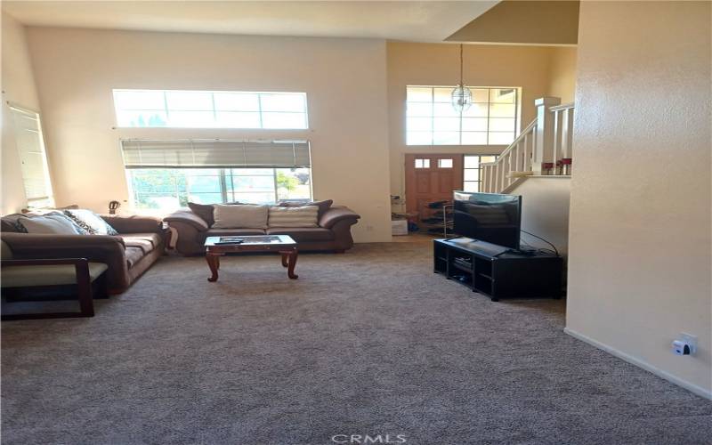 Morning sun light over the family room