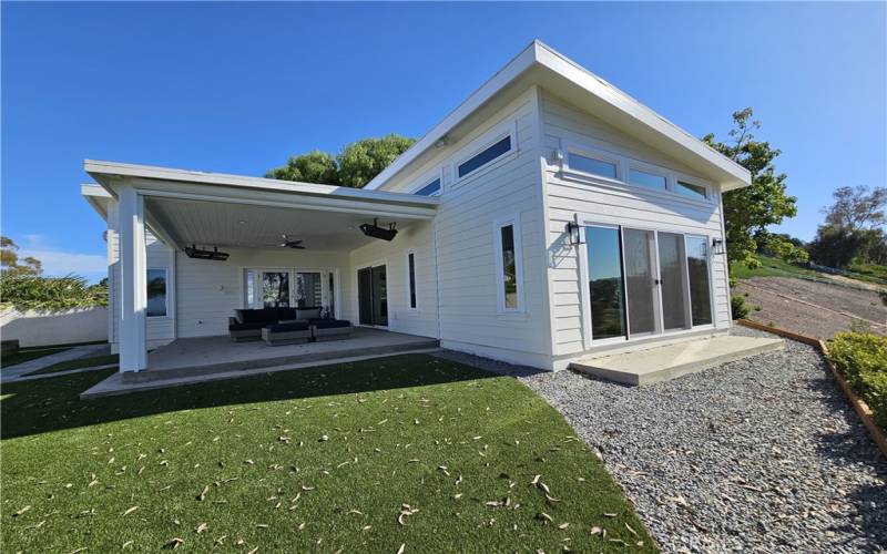 Entrance with yard and Bedroom patio.