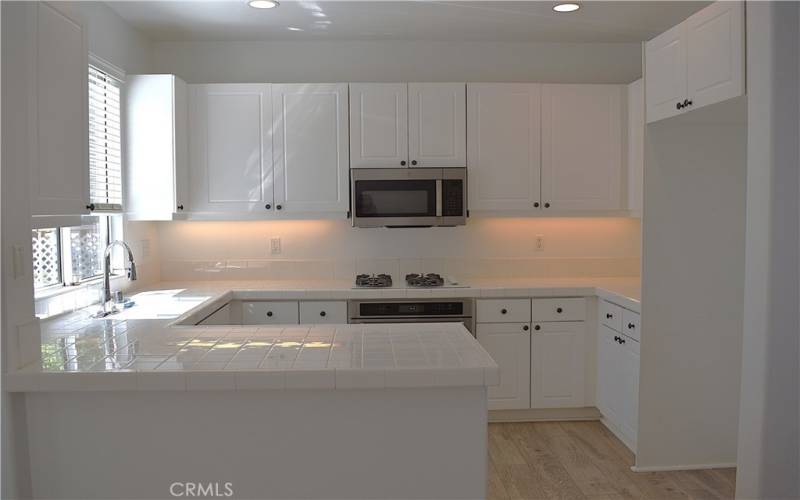 Kitchen with lots of counter space.