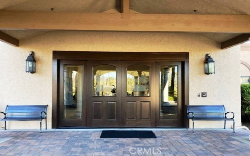 Clubhouse entry doors.