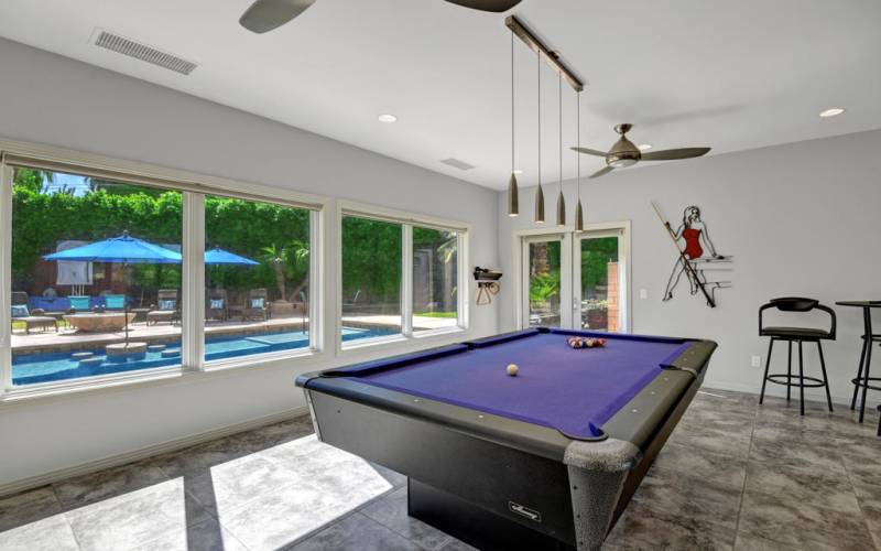 GAME ROOM TO POOL