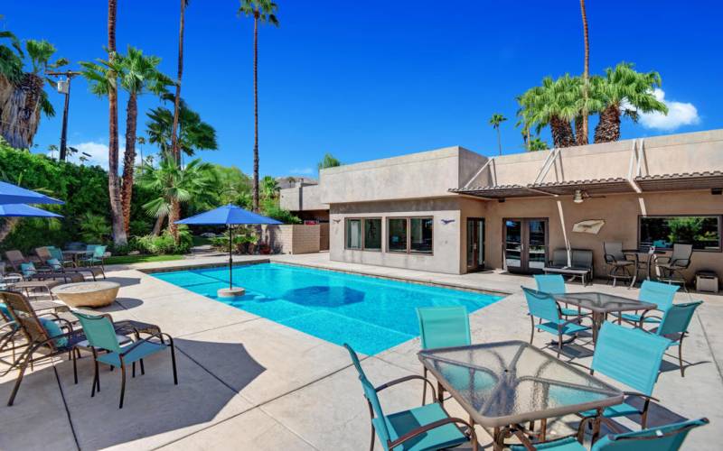 POOL PATIO TO HOUSE AND MOUNTAINS