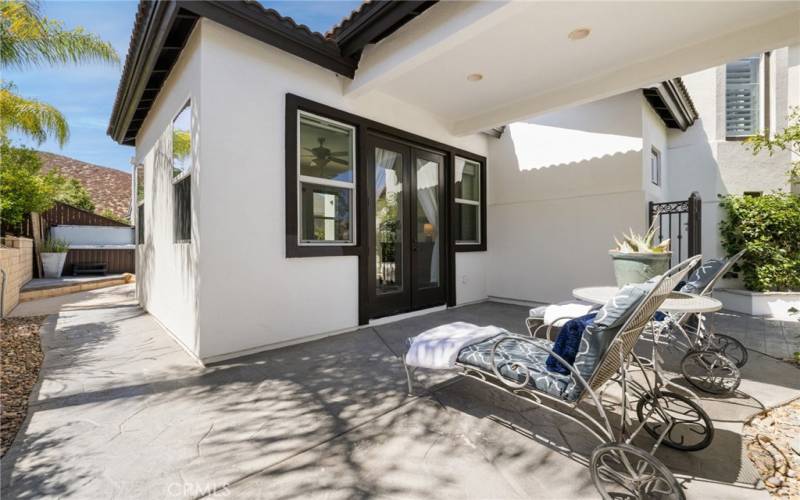 Courtyard/patio area outside of Master bedroom French doors