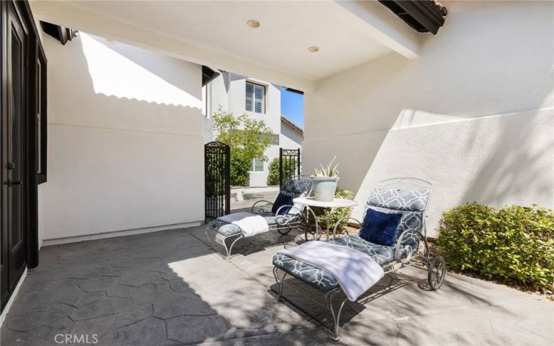 Courtyard/patio area outside of Master bedroom French doors