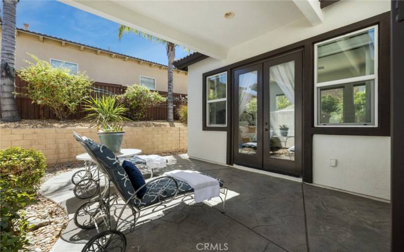 Courtyard/patio area outside of Master bedroom French doors