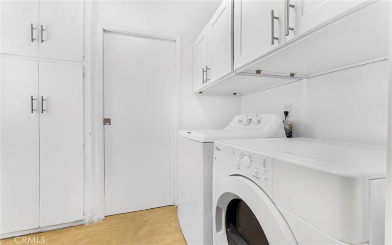 Indoor laundry area