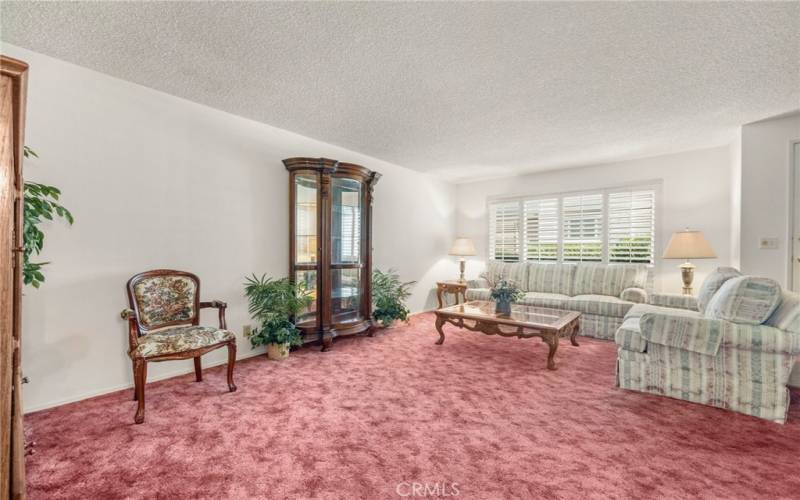 Living Room with Plantation Shutters