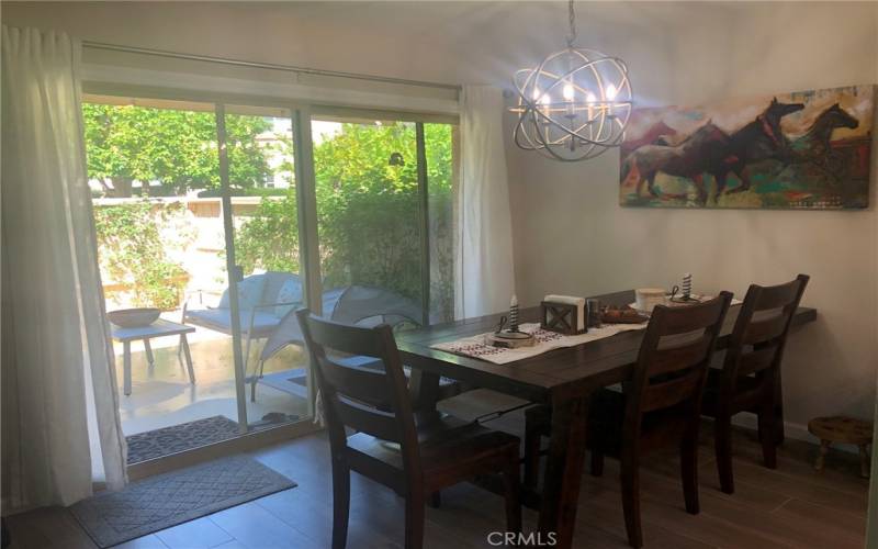 Dining Area & Sliding Doors to Private Yard Patio