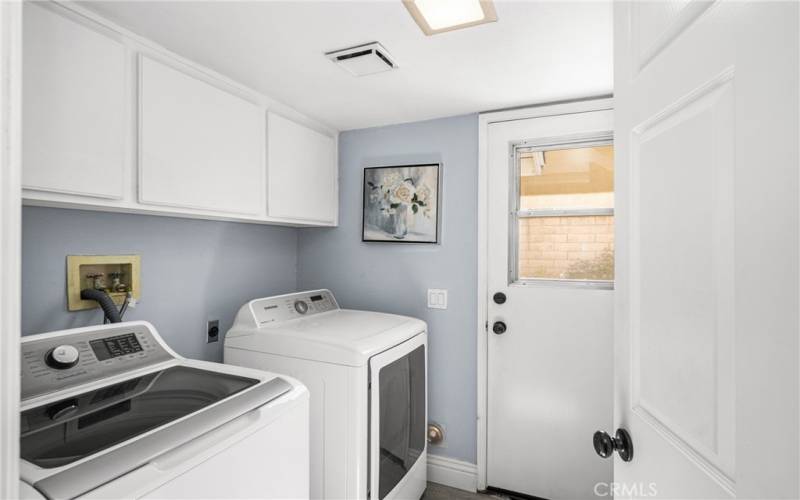 a convenient downstairs laundry room