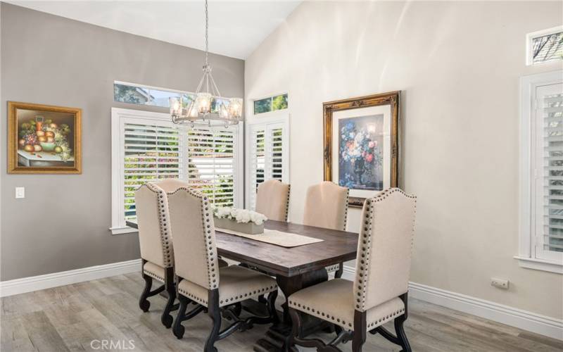 entertain guests in a formal dining space